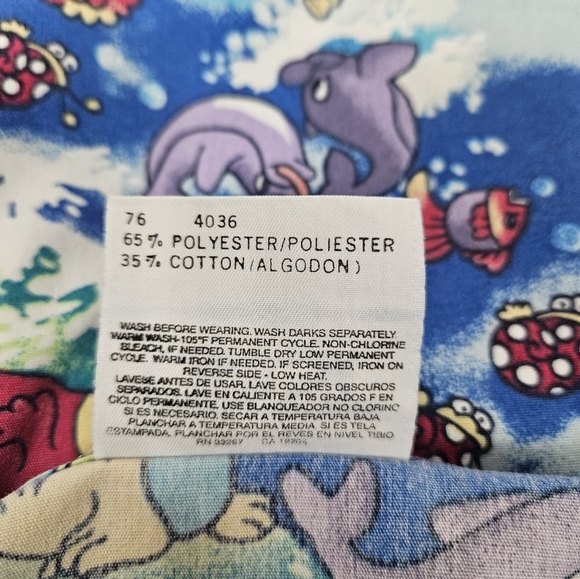 Vintage Crest Cartoon Dolphin Ocean Warm Up Scrub Top Size Large Unisex V17 - Picture 7 of 11